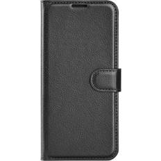 Eiderwood iPhone 16 Plus Litchi Läder Fodral m. Plånbok Svart