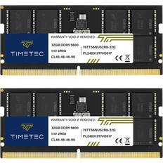 5600 MHz - 64 GB - DDR5 RAM Memory TIMETEC 64gb kit2x32gb ddr5 5600mhz pc5-44800 unbuffered non-ecc 1.1v cl46