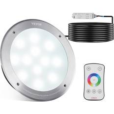 Swimming Pools & Accessories VEVOR 120v ac led pool light, 10" 40w rgbw, 50 ft cord, remote, fits 10" niches, ip68