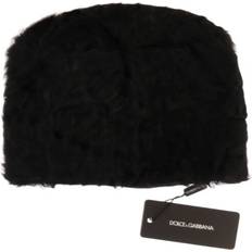 Dolce & Gabbana Elegant Xiangao Fur Beanie - Black