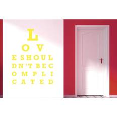 Yellow Wall Decor Happy Larry Love Shouldn't Be Complicated Sticker Bright Wall Decor
