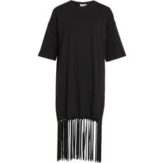 Vila Fringed Mid Dress - Black