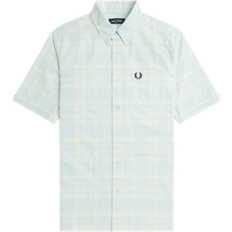 Fred Perry Short Sleeve Tartan Shirt - Light Ice