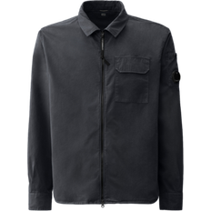 C.P. Company Gabardine Zipped Shirt - Total Eclipse/Blue