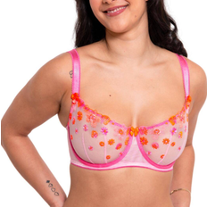 Florals Clothing Curvy Kate Strawberry Crush Balcony Bra - Pink Multi