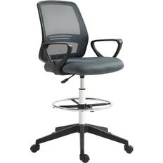 Grey Office Chairs Vinsetto Draughtsman Office Chair