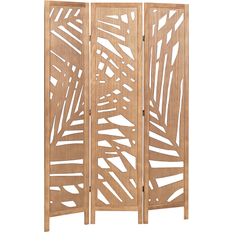 Natural Room Dividers Beliani Wooden Folding 3 VERNAGO Room Divider