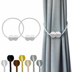 White Mounts & Hooks for Curtains Shein Magnetic Curtain Tiebacks