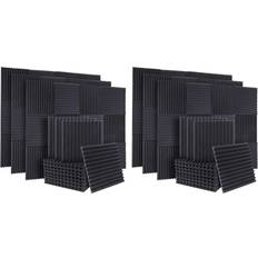 Acoustic Treatment Tlily 100Pcs Acoustic Soundproof Foam Sound Absorbing Panels Sound Insulation Panels Wedge for Studio Walls Ceiling