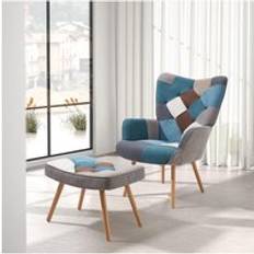 Multicoloured Armchairs Living and Home Multicoloured Upholstered Wingback Armchair