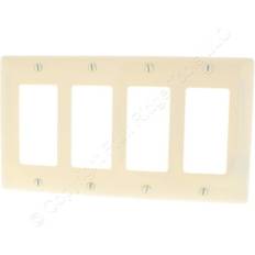 Beige Wall Switches Hubbell almond 4-gang decorator rocker switchplate unbreakable wallplate np264al Beige