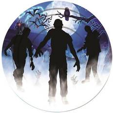 Forum Novelties Zombie party dead haunted house carnival halloween party 9" paper dinner plates Multicolor