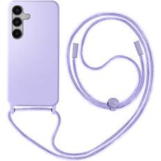 Avizar lanyard case for galaxy s24 corda series, light purple