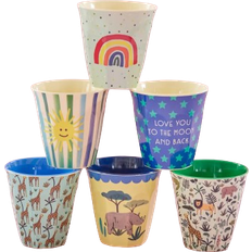 Rice Medium Kid's Cup 6-pack Funky Prints