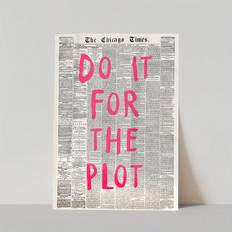 Shein Pc Retro Newspaper Pink Popular Quote Poster Canvas Painting Poster 20x30cm