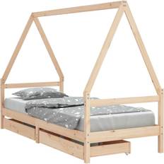 Lastensängyt vidaXL Children's Bed with Drawers Solid Pinewood