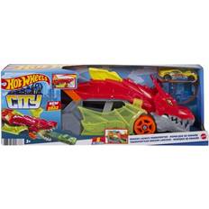 Animals Toy Cars Hot Wheels City Dragon Launch Transporter