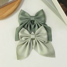 Green Hair Clips Shein pcs Women Green Elegant Bowknot Decor Small Hair Clip Perfect Gift Choice For Daily Use