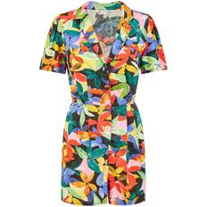 Multicoloured Jumpsuits & Overalls Yumi Tropical Leaf Print Playsuit - Multicolour