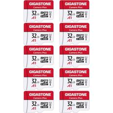 Gigastone Camera Plus series MicroSDHC Class 10 UHS-I U1 A1 90/20MB/s. 32GB +SD adapter (10-Pack)