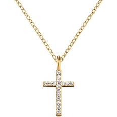 Engelsrufer Cross Pendant Necklace - Gold/Transparent