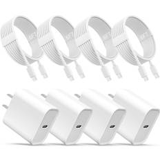 ILOUYU iPhone 15 Charger, USB C Charger, 4-Pack USB C Fast Wall Charger, USB C Charger Block 4-Pack 6 ft USB C Cable Included for iPhone 15/15 Pro/15 Pro Max/iPad Pro/AirPods Samsung & More