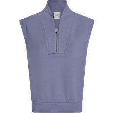 Varley Loretta Half Zip Sleeveless Sweater - Stone Blue