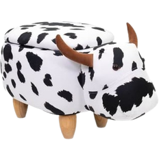 Wood Storage Benches Critter Sitters Cow Shape Storage Ottoman Seat