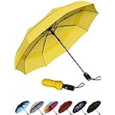 Repel Umbrella paraply, vindtätt dubbelventilerat reseparaply med teflonbeläggning, Gul, One Size