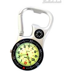 White silver clip-on carabiner for doctors nurses paramedics chefs