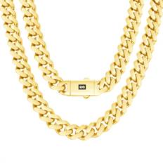 Royal Monaco Miami Cuban Link Chain Necklace 11mm - Gold