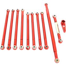 RC Toys Veneka Metal Pull Rod Steering Servo Link Rod 1/12 RC Car Accessories,Red