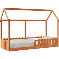 Camas vidaXL Cama Con Forma De Casa De Niños Madera Maciza 80x200 cm