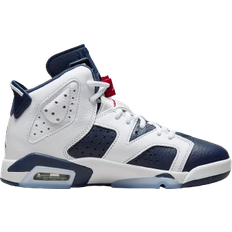 Synthetic Sneakers Children's Shoes NIKE Air Jordan 6 Retro GS - White/Midnight Navy/Varsity Red