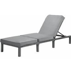 EVRE Barcelona Rattan Garden Sun Lounger Sun