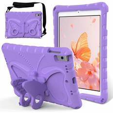 Shein pc Lilac Butterfly Smart Case For IPad With Shoulder Strap Support Stand Function