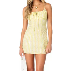 Jaune - Robe courte Robes Edikted Women's Gingham Bustier Mini Dress - Yellow