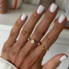 False Nails Shein Enhance Your Style With pcs White Square Short Classic French Style Full Cover PressOn False Nail Tips Daily Wear