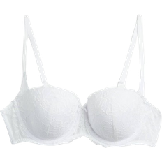 Tu Lace Balcony Bra - White