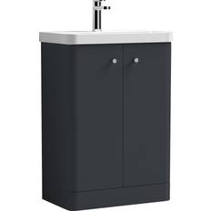 Black Vanity Units for Single Basins Balterley standing 2 door vanity unit