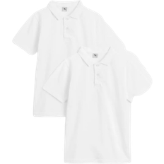 Tu Kid's Perfect Polo Shirt 2-pack - White (tuc144180063)