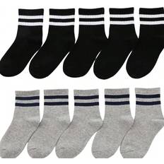 Cheap Socks Children's Clothing Shein PairsPack Kids Cotton Athletic Crew Socks Stripes MidCalf Sports Socks For Toddlers Boys Girls Baby School Students All Seasons