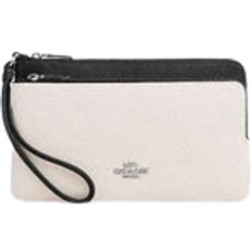 Coach Wallets Coach Double Zip Wallet - Silver/Chalk Black Multi