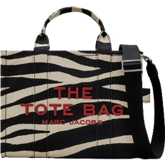 Marc jacobs the medium tote bag black Marc Jacobs The Zebra Canvas Medium Tote Bag - Black/White