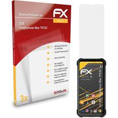 Screen Protectors atFoliX 3x panzerfolie für jcb toughphone max tp232 schutzfolie matt&stoßfest Transparent
