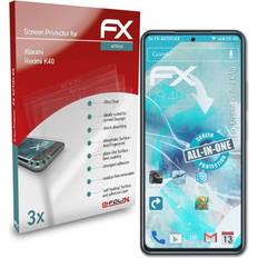 Screen Protectors atFoliX 3x für xiaomi redmi k40 schutzfolie klar&flexibel Transparent