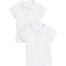 Organic Cotton Polo Shirts Children's Clothing Tu Kid's Perfect Polo Tops 2-pack - White