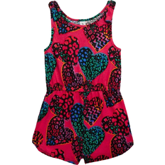 Round Playsuits Children's Clothing Tu Heart Print Playsuit - Red