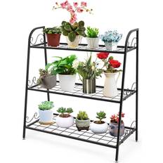 Planters Accessories 3-tier Metal Plant Stand Shelf Display Rack