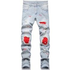 Shein Men's Patchwork Ripped Jeans